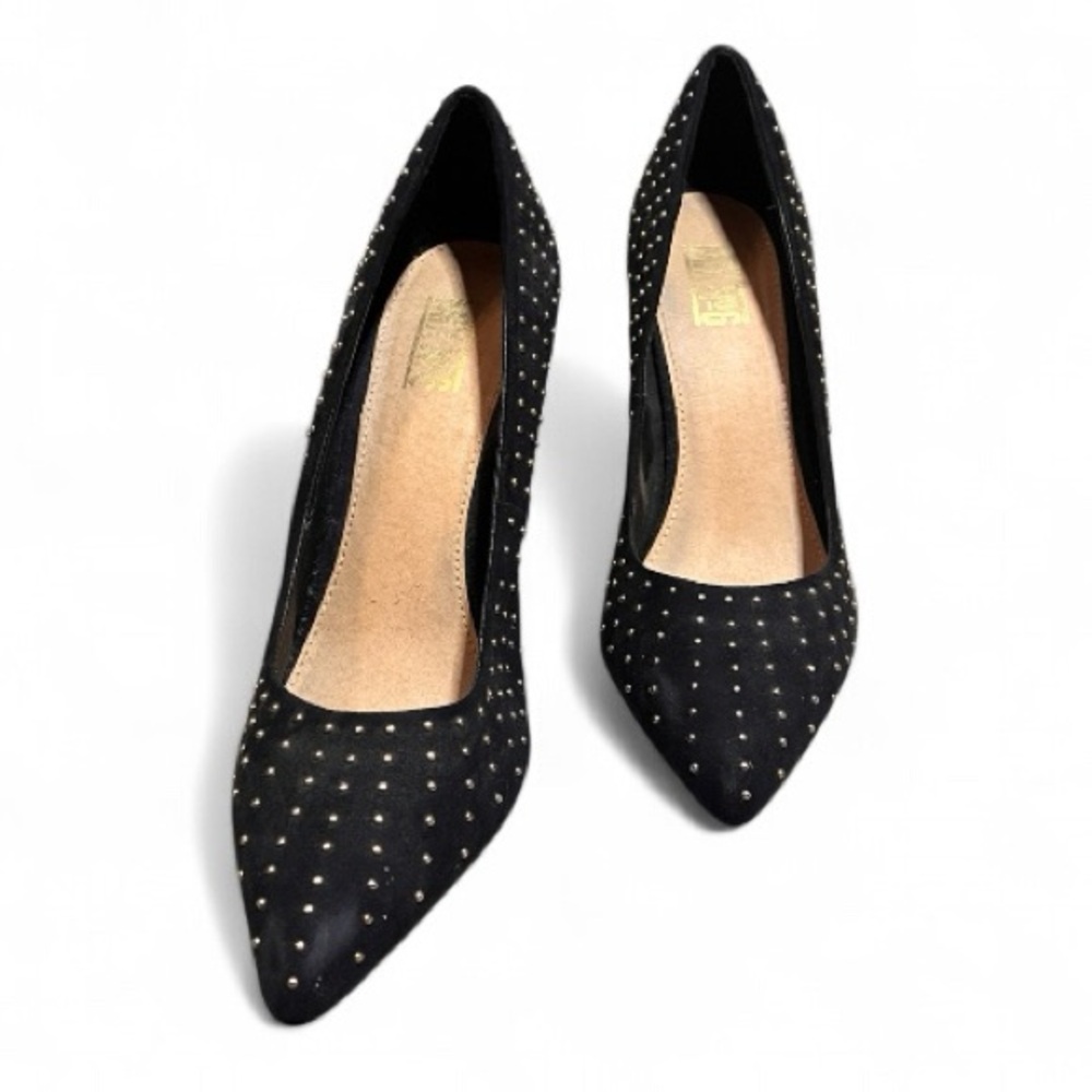 DSW • Mix No. 6 Chic Black Studded 4” Faux suede Heels - NWOT - Size 9